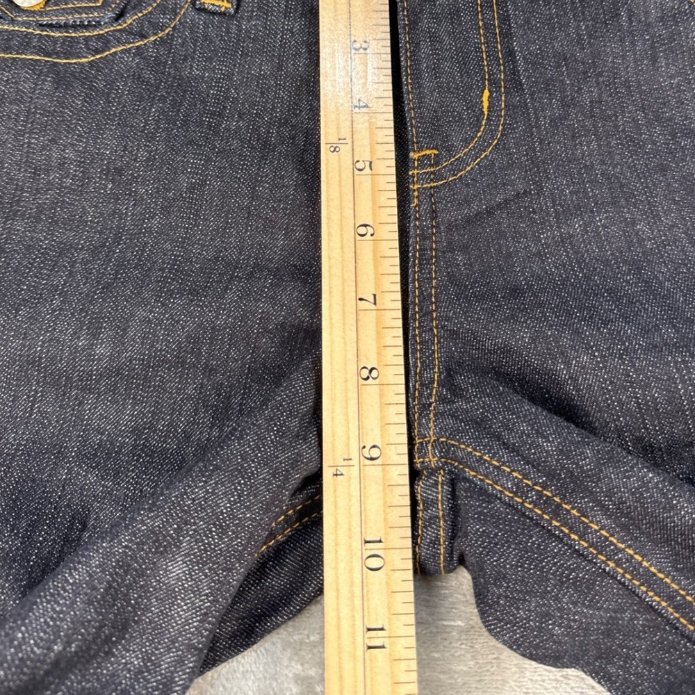 Guess Jeans Dorothy Bootcut Dark Wash Denim Low Rise Blue Black Size 34 - Picture 3 of 8